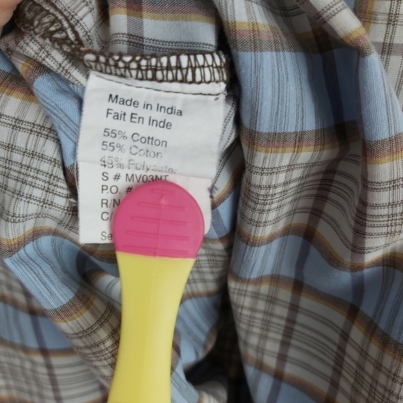 HURLEY short sleeve plaid button down shirt size Medium - Picture 6 of 6